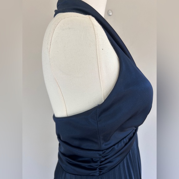 Y2K CACHE Babydoll Halter Bubble Hem Satin Open Back Dress Glam Formal Party | 6 - Picture 7 of 15